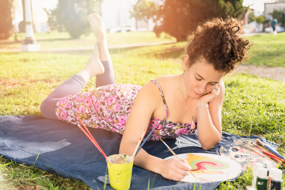 outdoor self-care painting