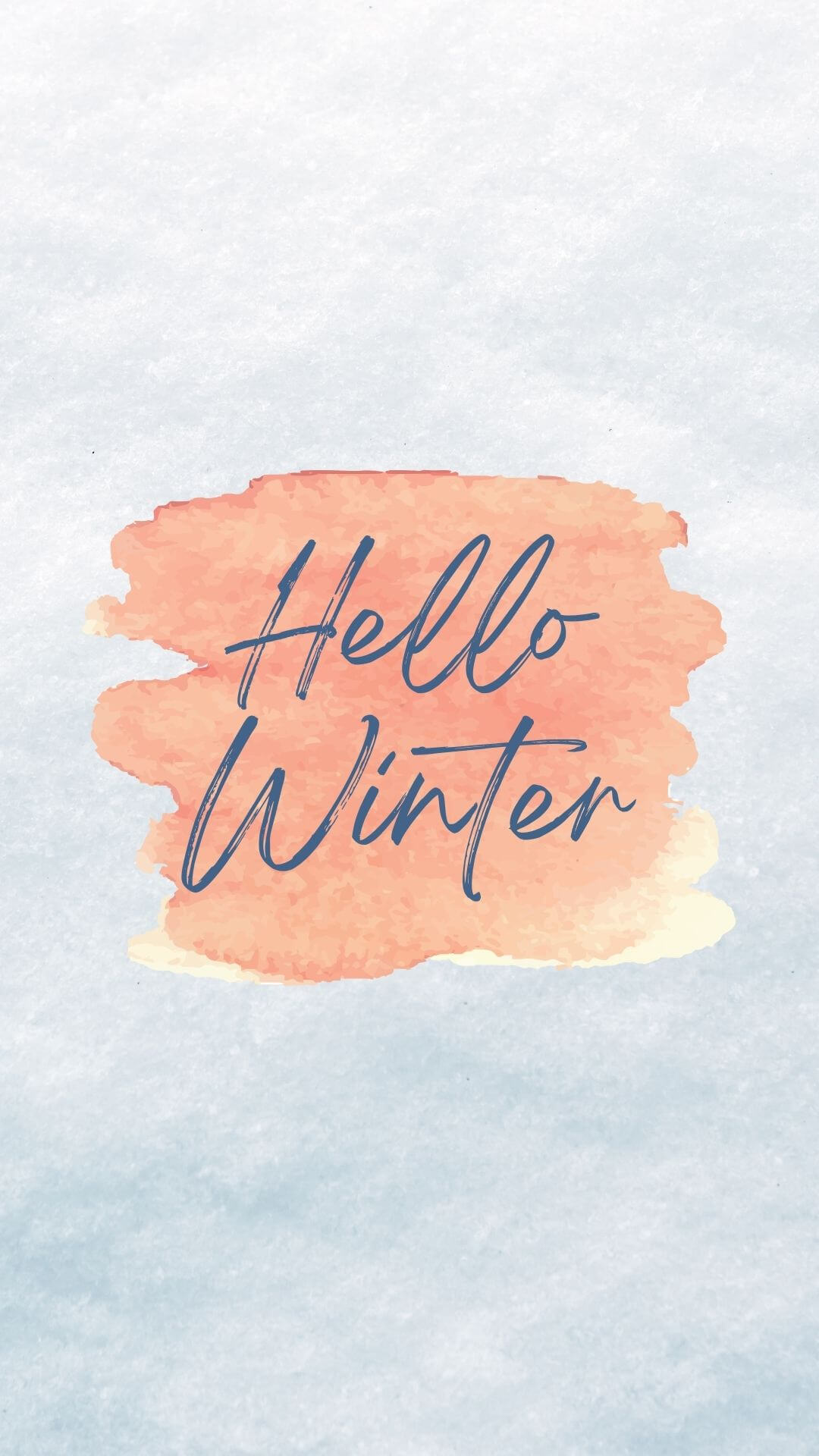 hello winter minimal phone wallpaper