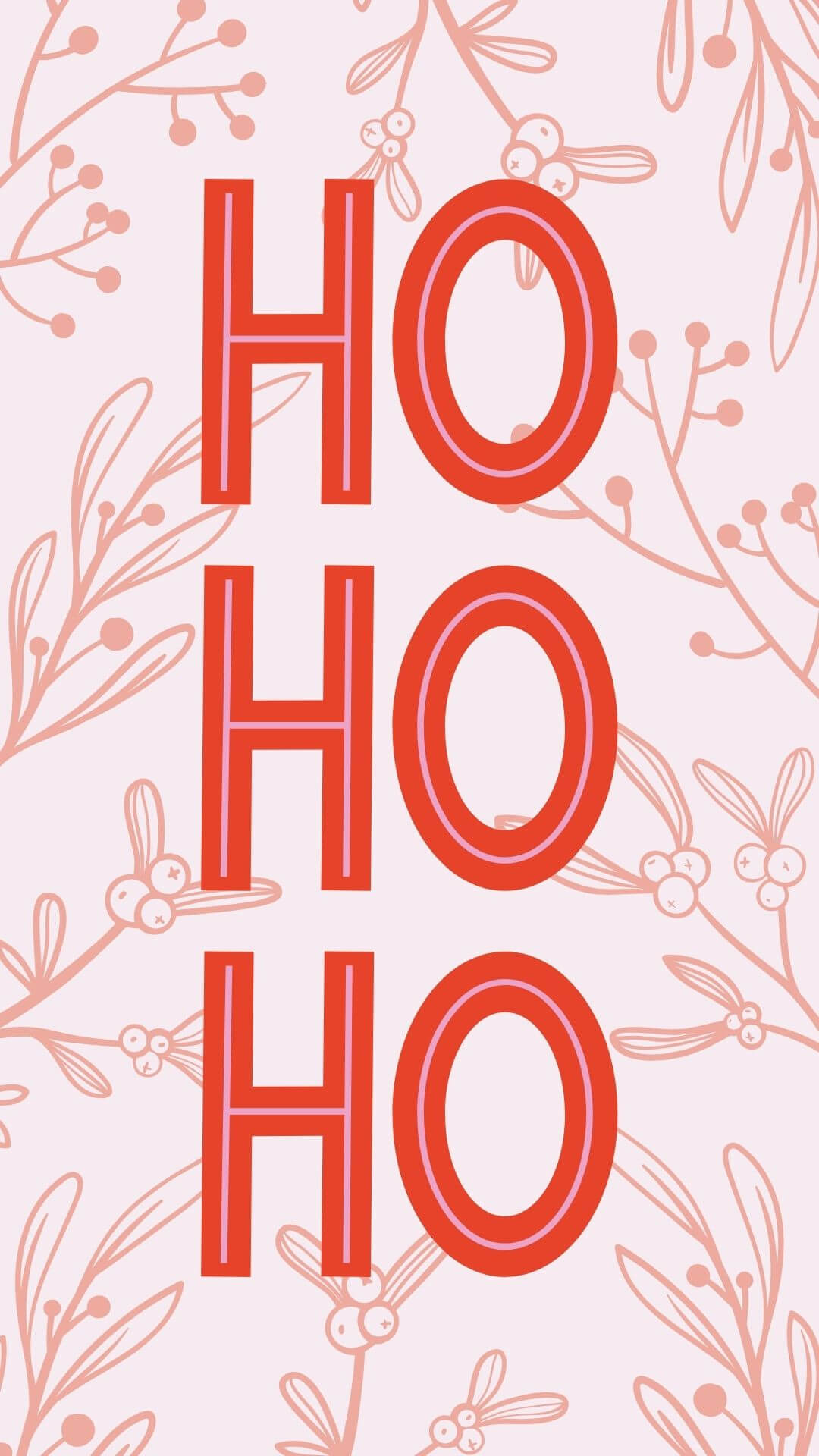 ho ho ho minimal winter phone wallpaper