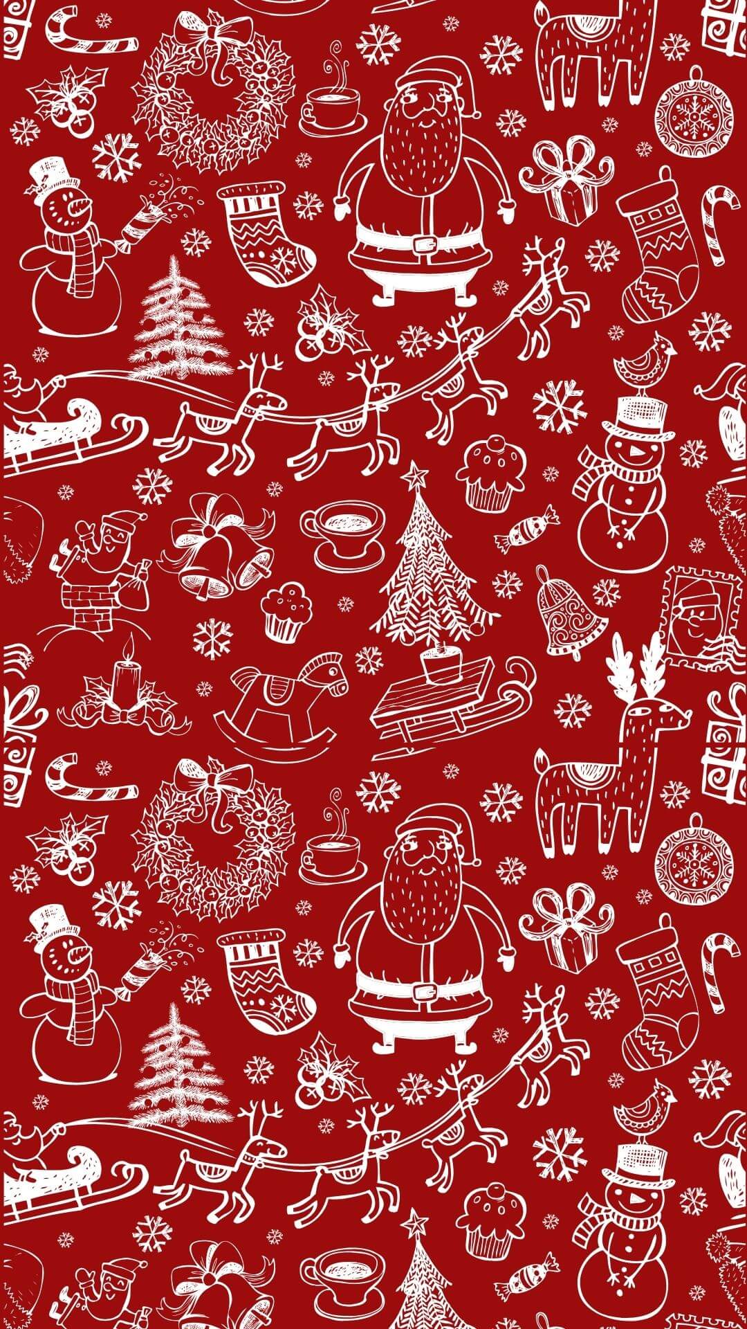 red christmas phone wallpaper