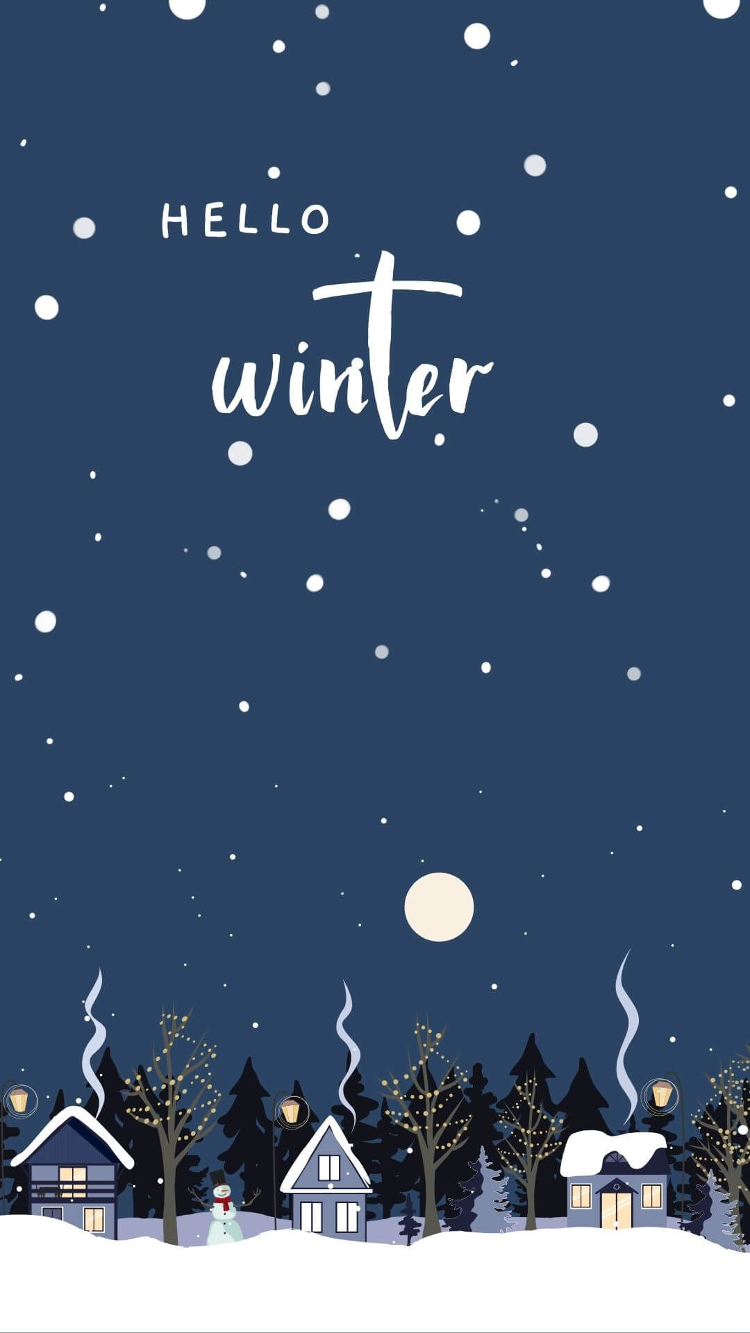 winter iphone wallpapers-winter night