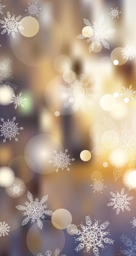 Bright Christmas Snowflakes phone wallpaper