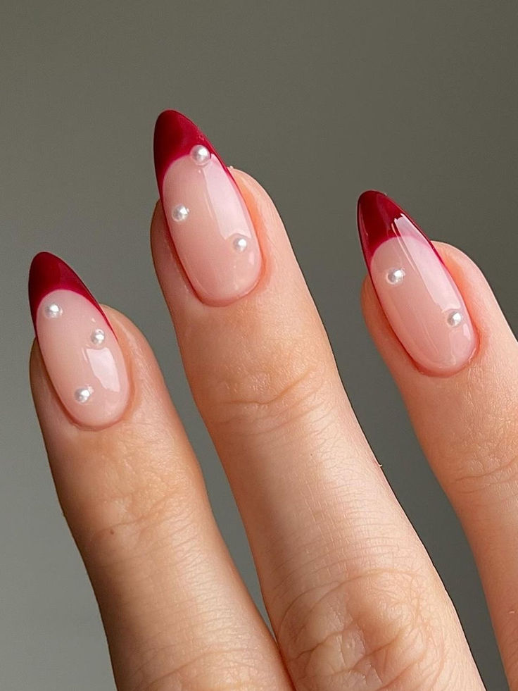 Chic Red French Tip Nails for a Sophisticated Look