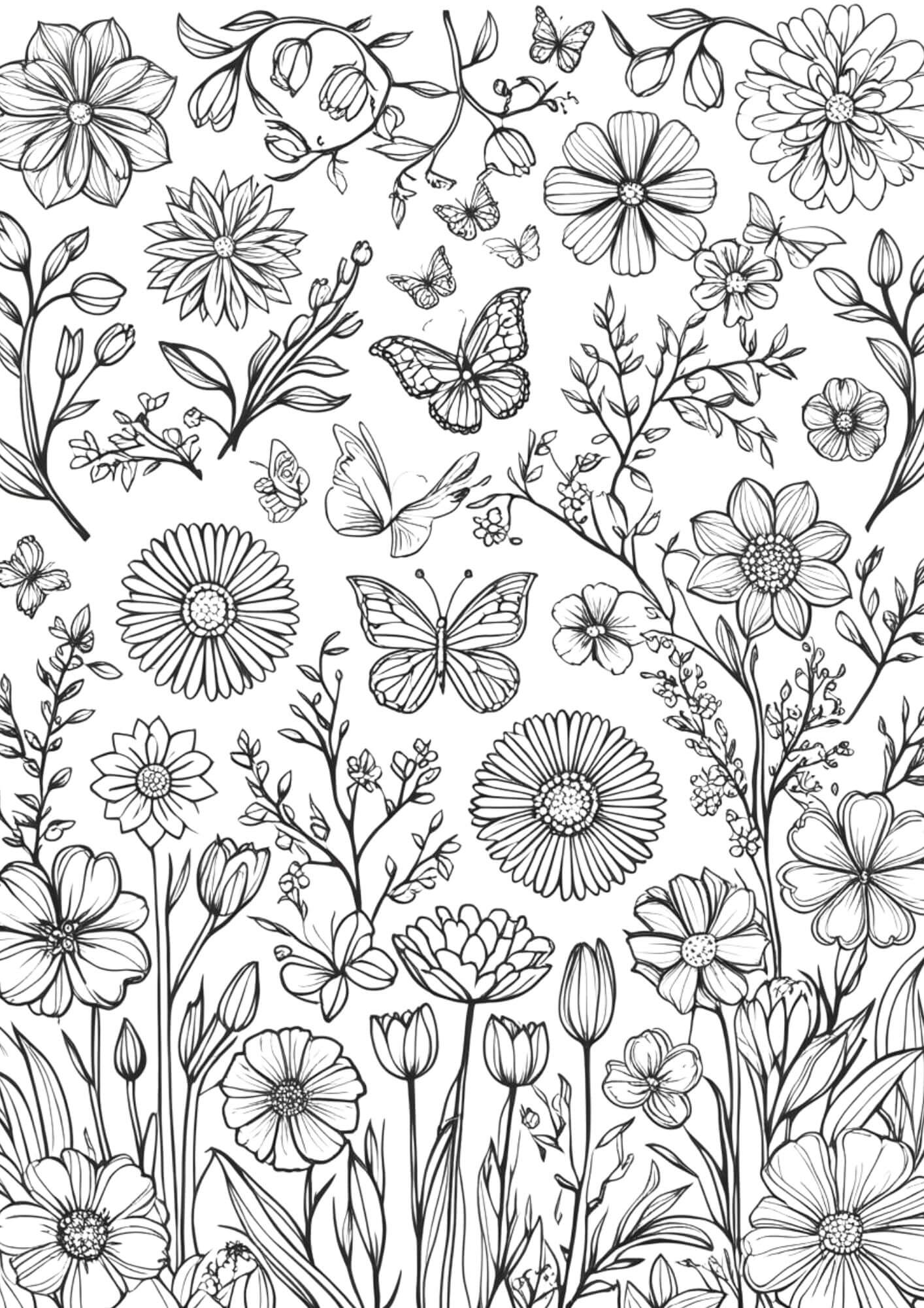 Spring coloring pages