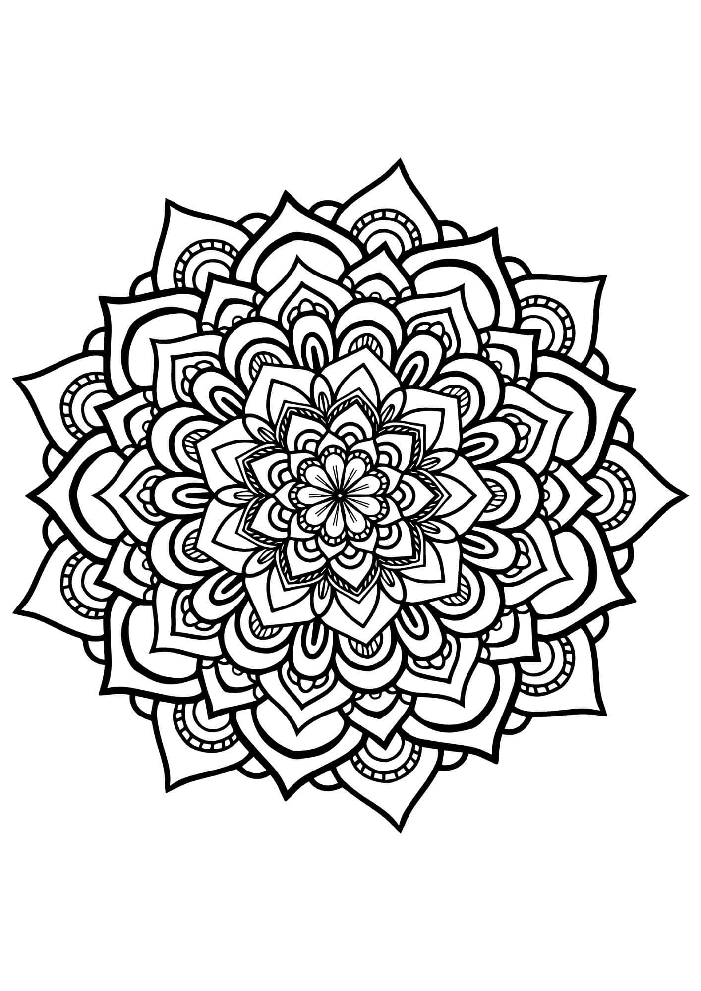 Amazing Flower Mandala coloring page