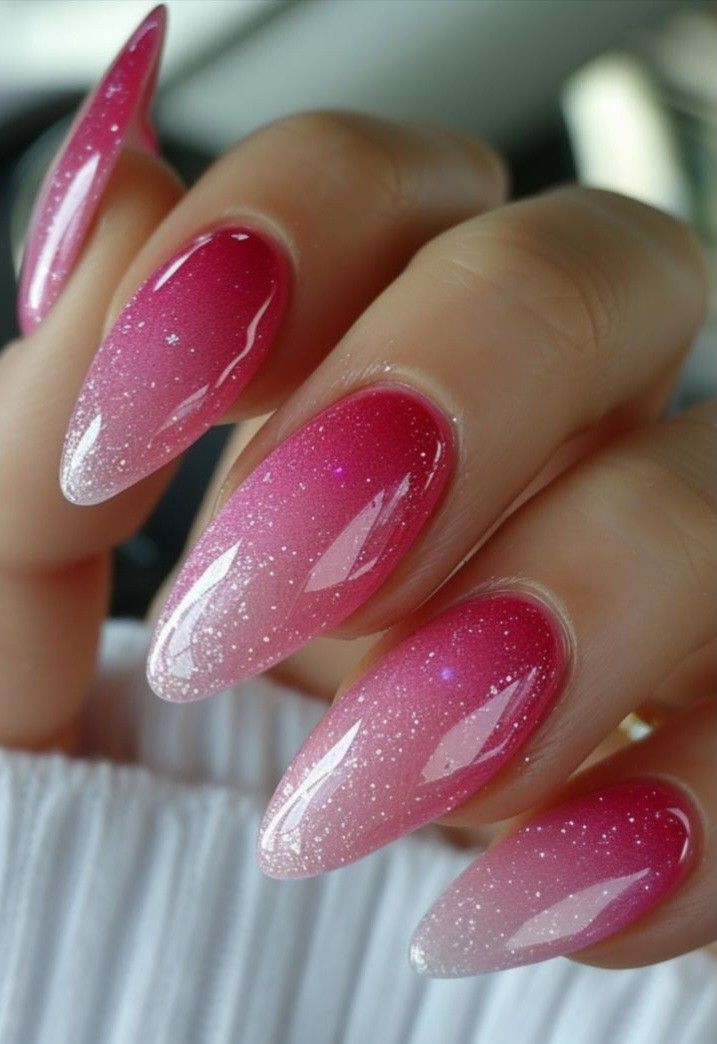 romantik soft pink ombre nails